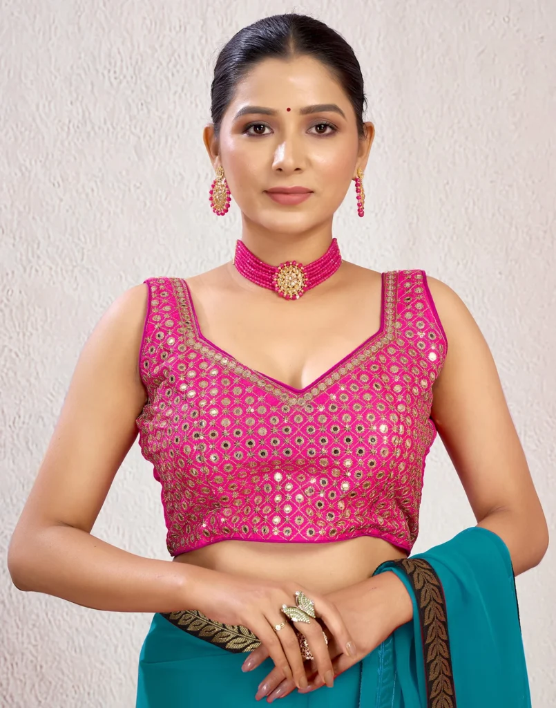 Mirror Work silk Blouse