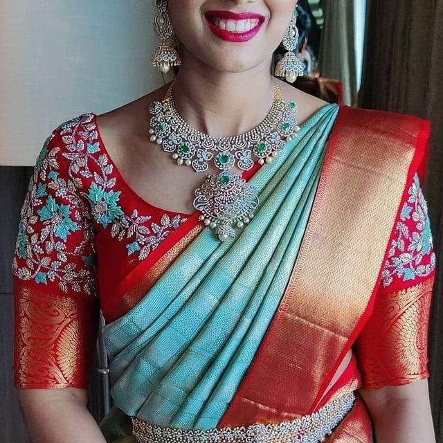 Maggam Work silk Blouse