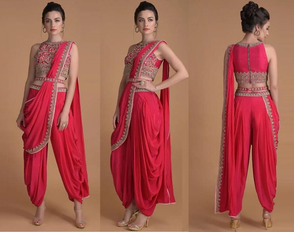 Dhoti Style Saree Draping