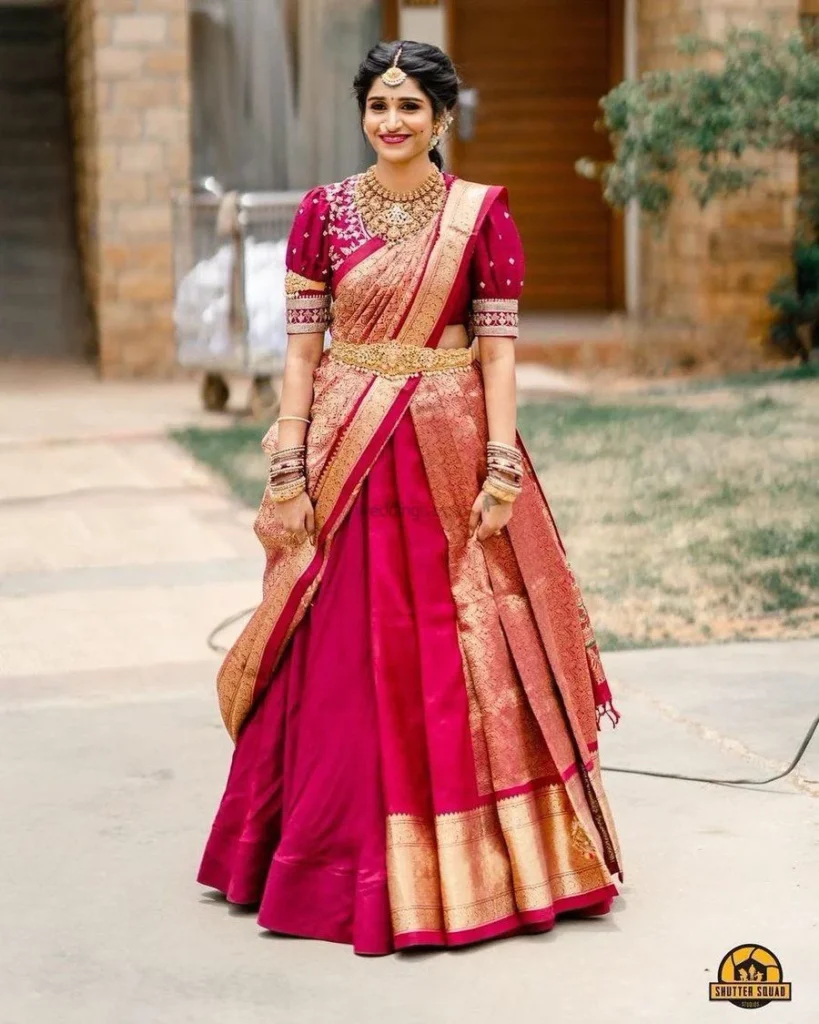 Lehenga Saree Draping