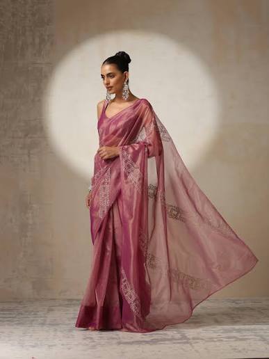 Organza Silk Saree Fabric