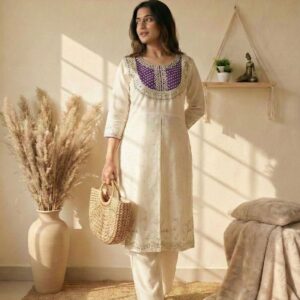 Roman silk Kurti With Pant