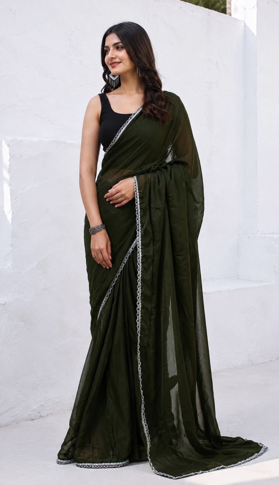 NEW READY TO WEAR 1 MIN FANCY SAREE - Image 3