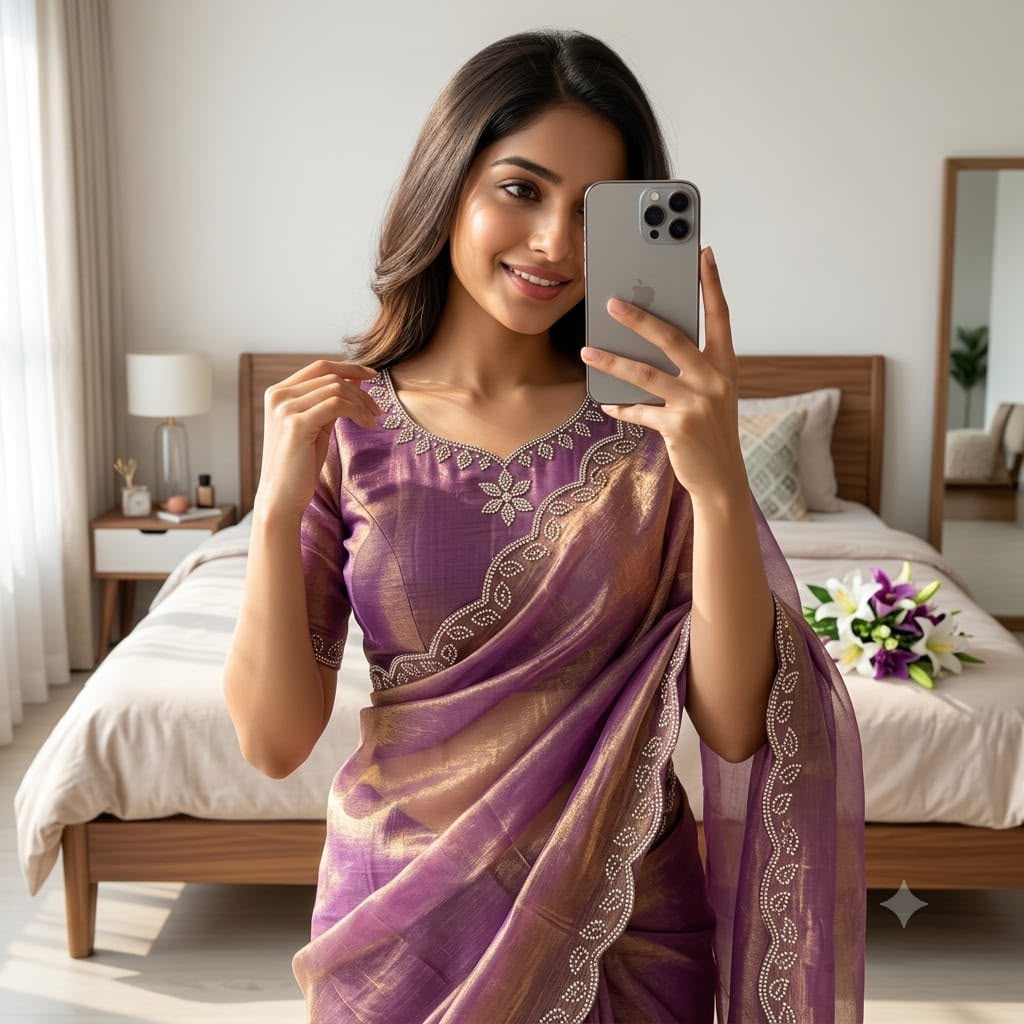NEW TRENDING SIROSKI WORK SAREE